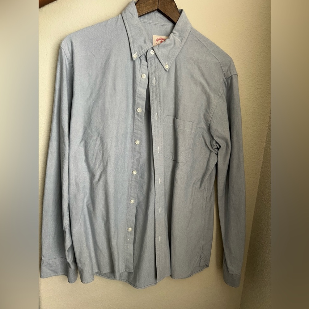 Medium Blue Brooks Brothers Oxford Sport Shirt